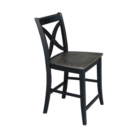 International Concepts Cosmo Counter Height Stool, 24" Seat Height, Coal S75-142